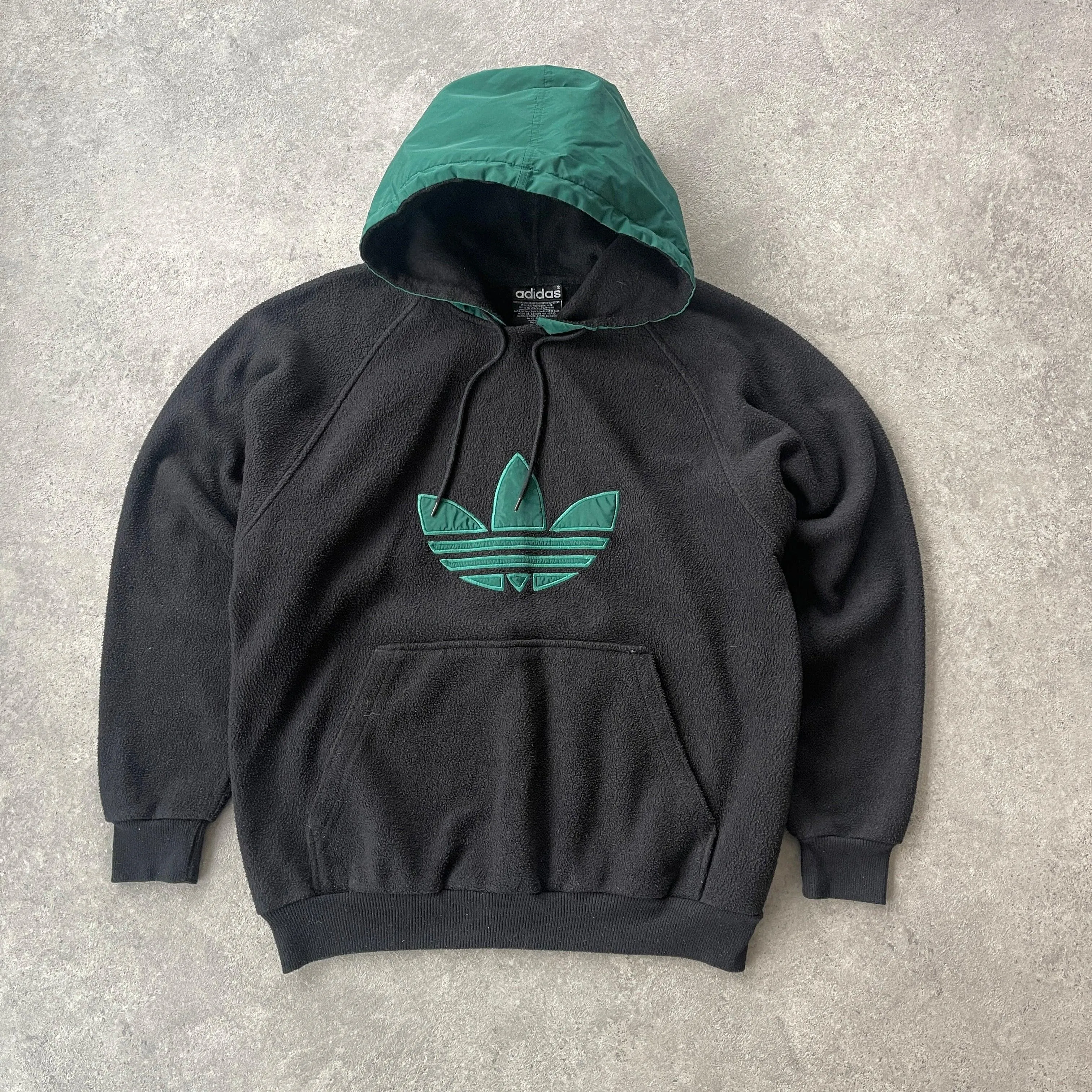 Adidas 1990s heavyweight sherpa fleece hoodie (M)