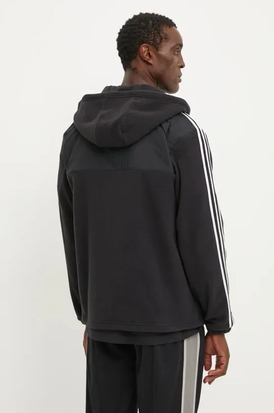 adidas Originals fleece sweatshirt Fleece Hoodie black color hooded with an application IZ4802