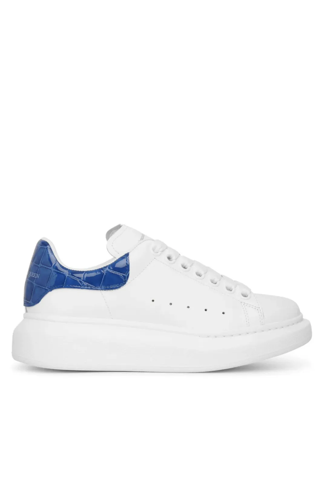 Alexander McQueen Classic white and inidigo croc woman sneakers