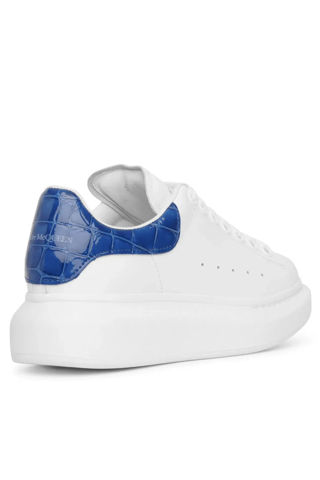 Alexander McQueen Classic white and inidigo croc woman sneakers