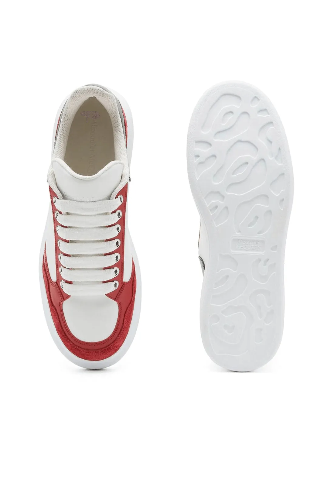 Alexander McQueen Color-Block Panelled Man Sneakers White Red