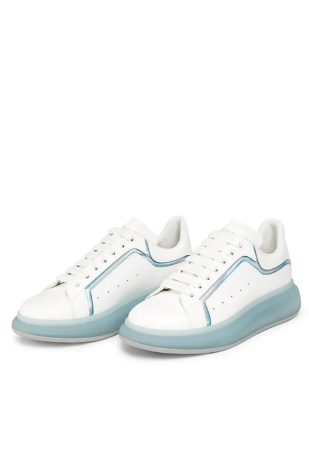 Alexander McQueen Exclusive Oversized Leather Man Sneakers White Blue