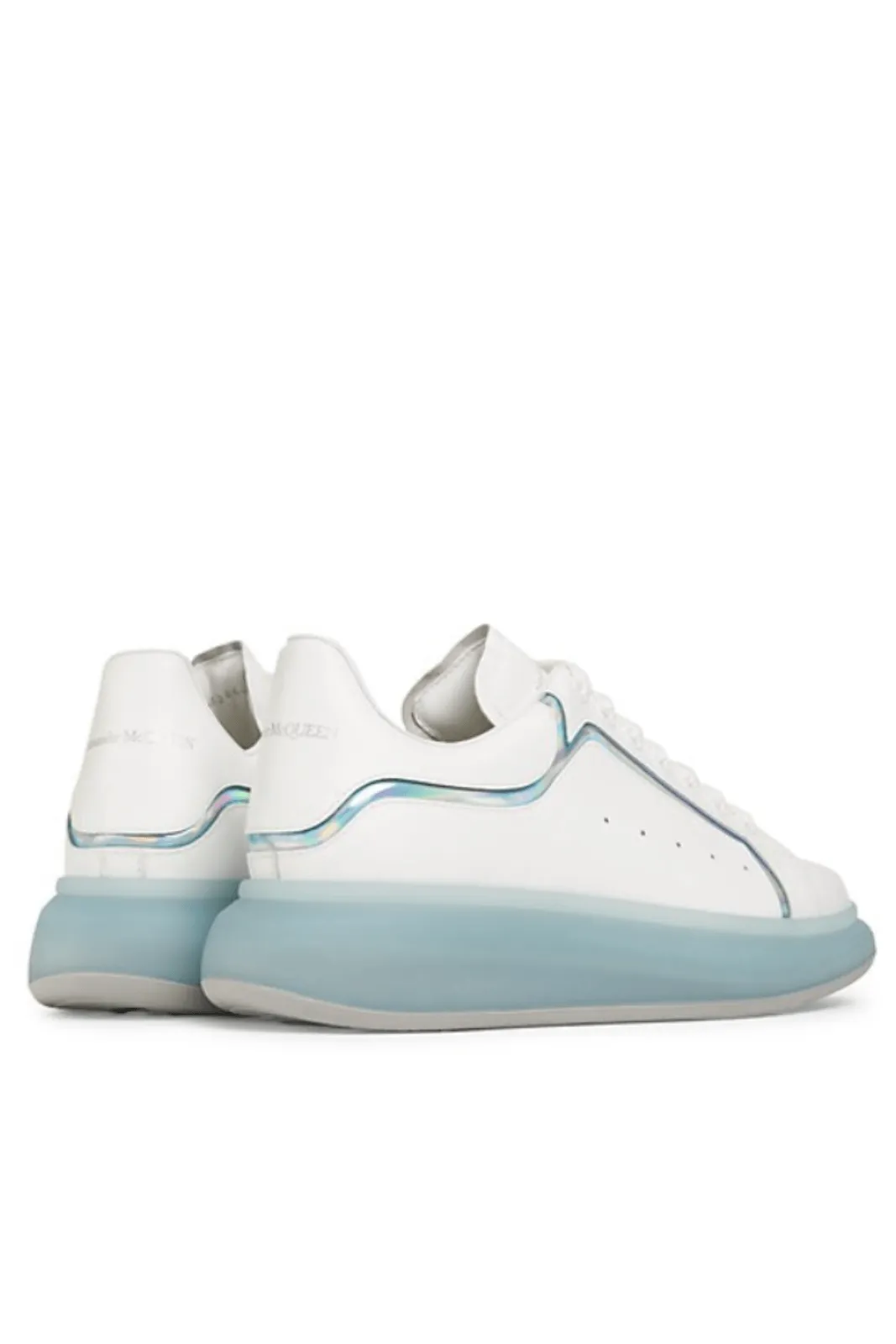 Alexander McQueen Exclusive Oversized Leather Man Sneakers White Blue