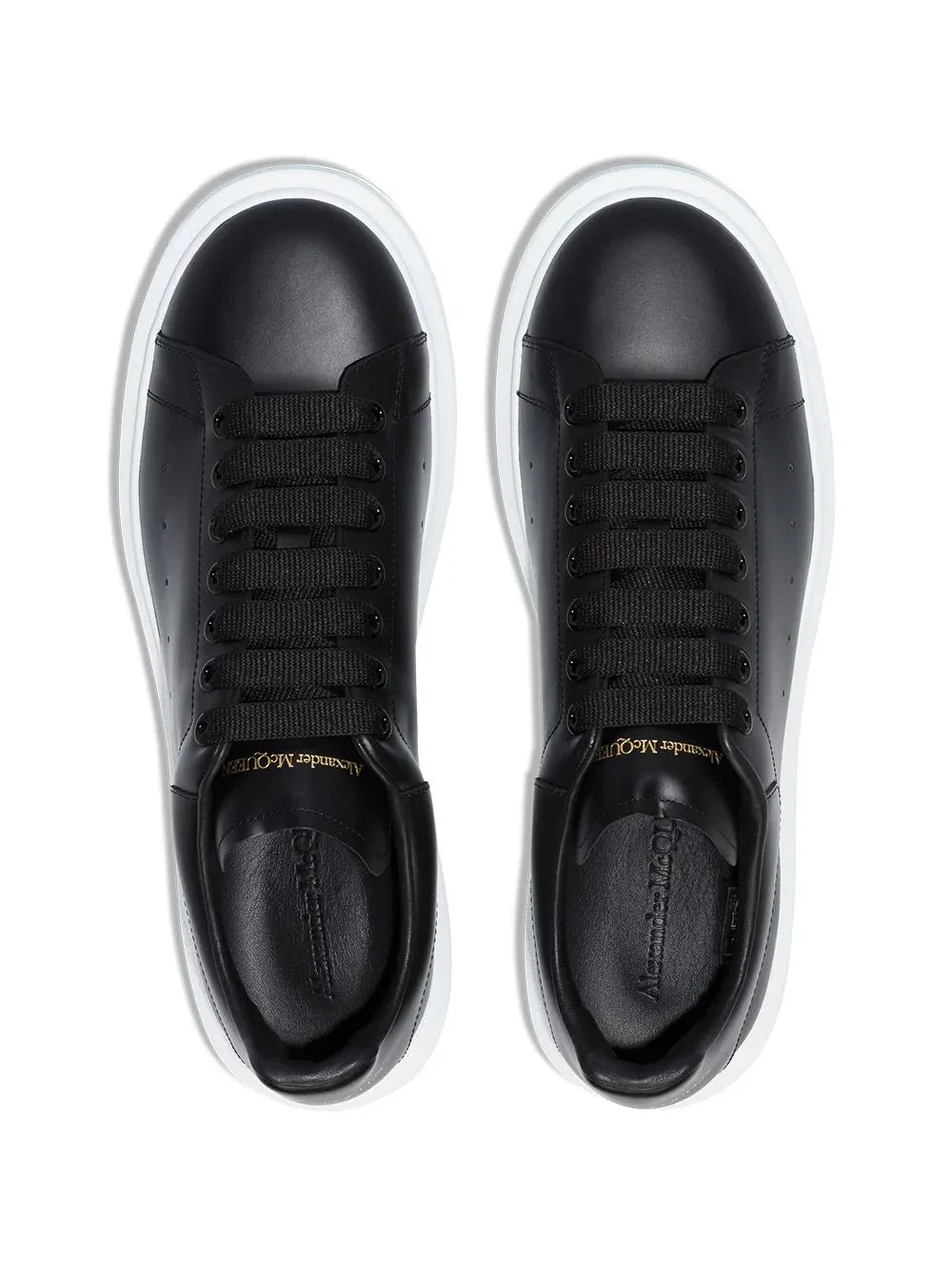 Alexander McQueen Oversized Black/White Woman leather sneakers