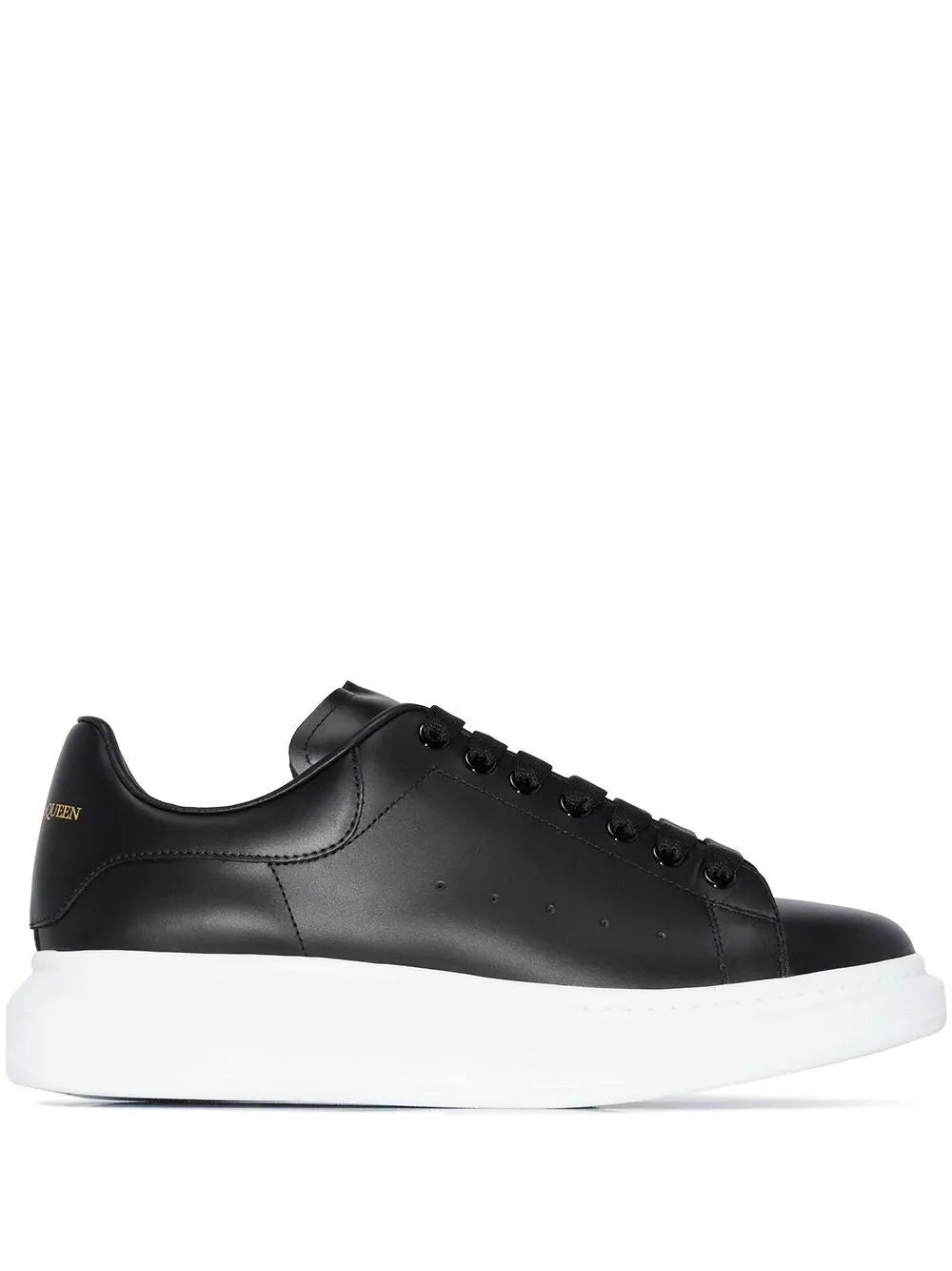 Alexander McQueen Oversized Black/White Woman leather sneakers