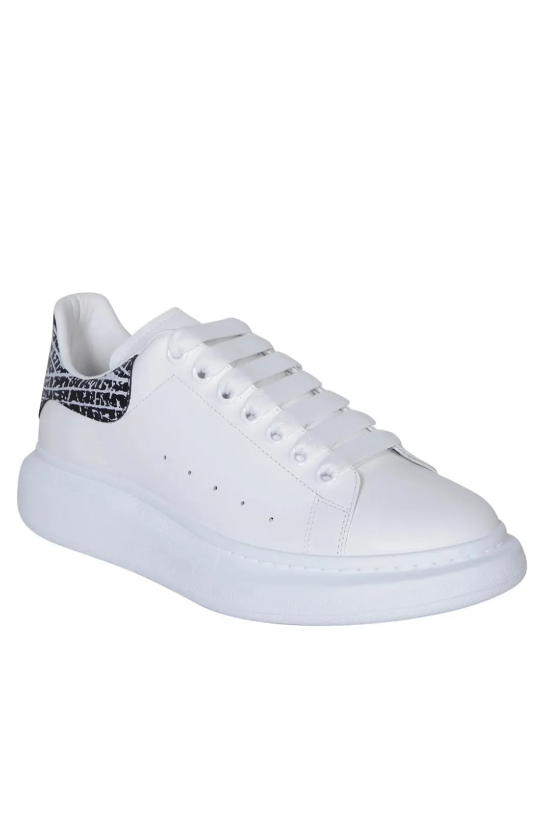 Alexander McQueen Oversized Lace-Up White Black Man Sneakers