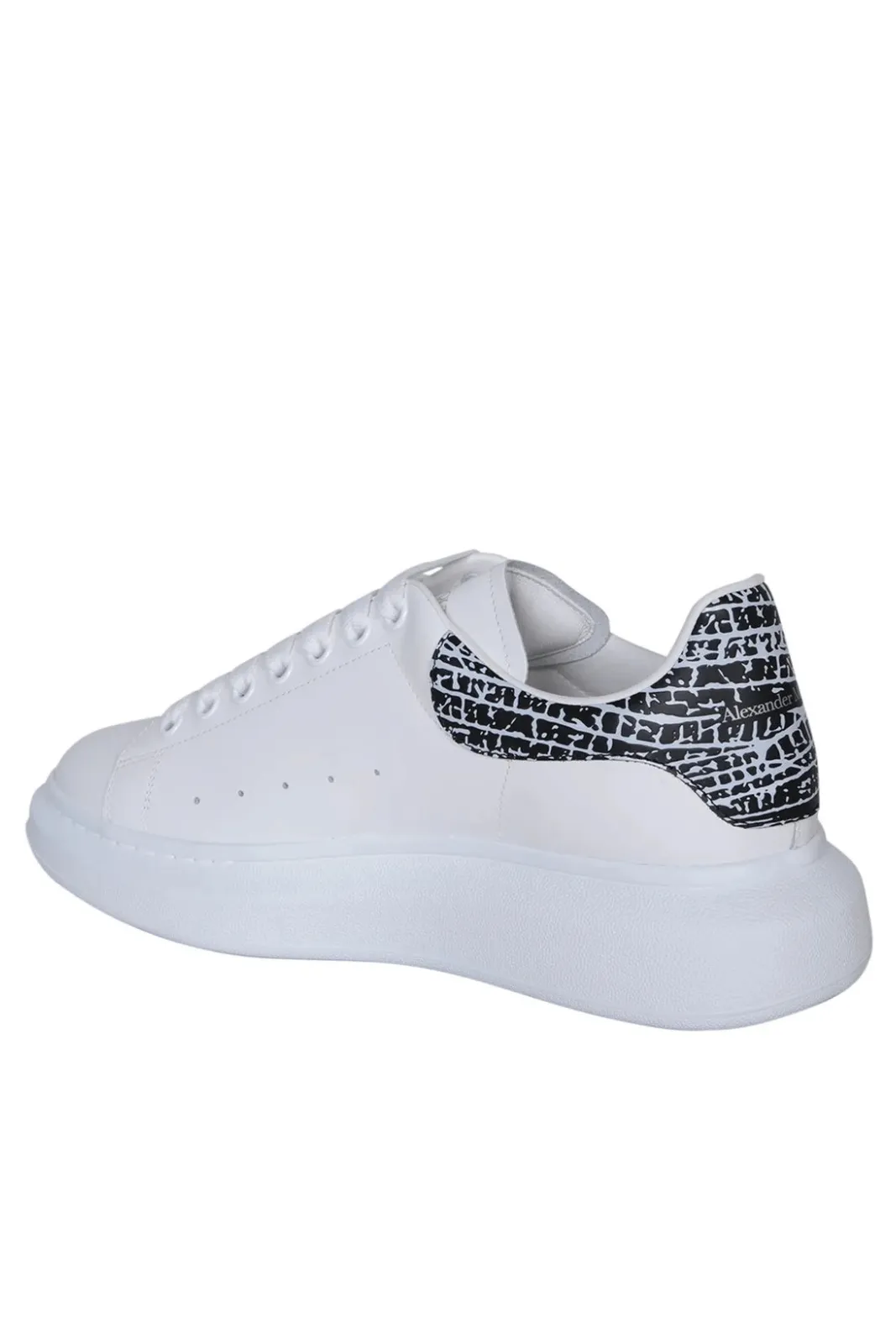 Alexander McQueen Oversized Lace-Up White Black Man Sneakers