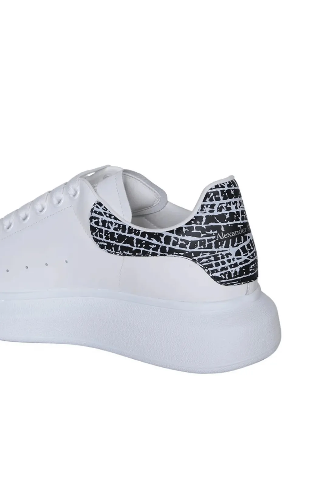 Alexander McQueen Oversized Lace-Up White Black Man Sneakers