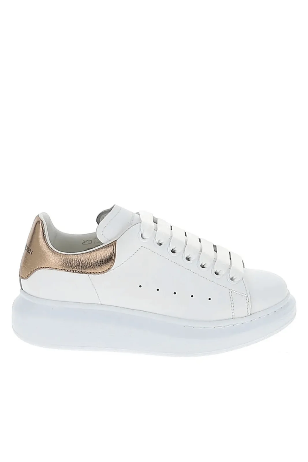 Alexander McQueen Oversized Lace-Up women Sneakers White Gold