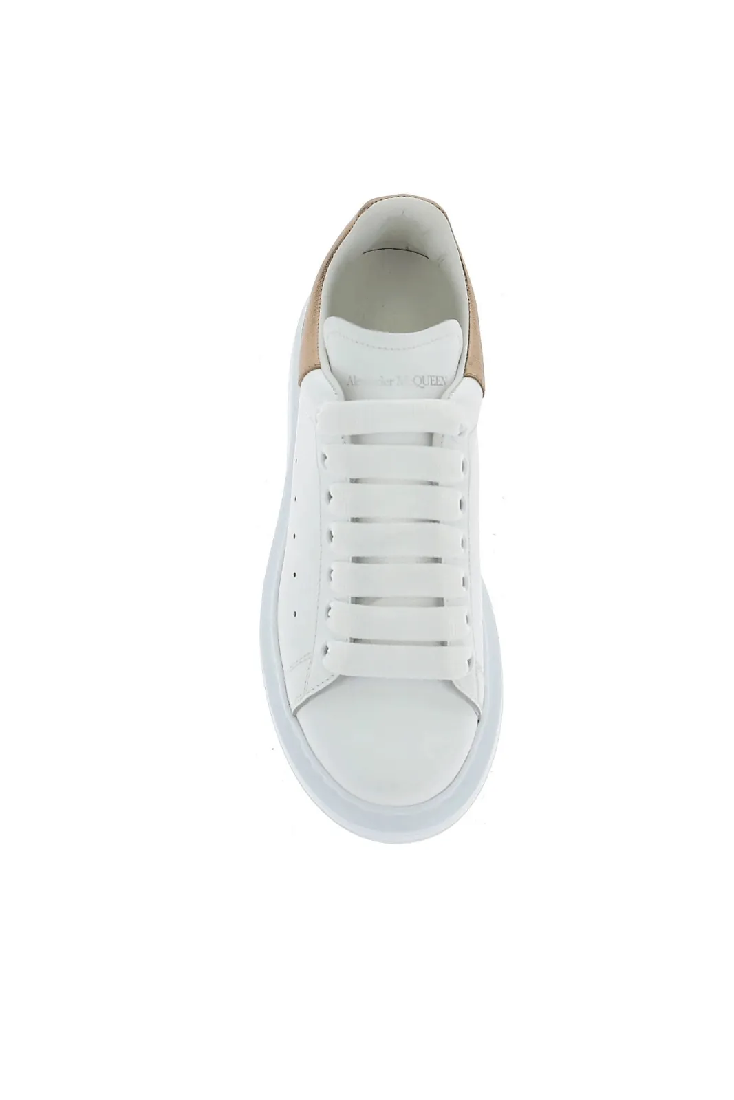 Alexander McQueen Oversized Lace-Up women Sneakers White Gold