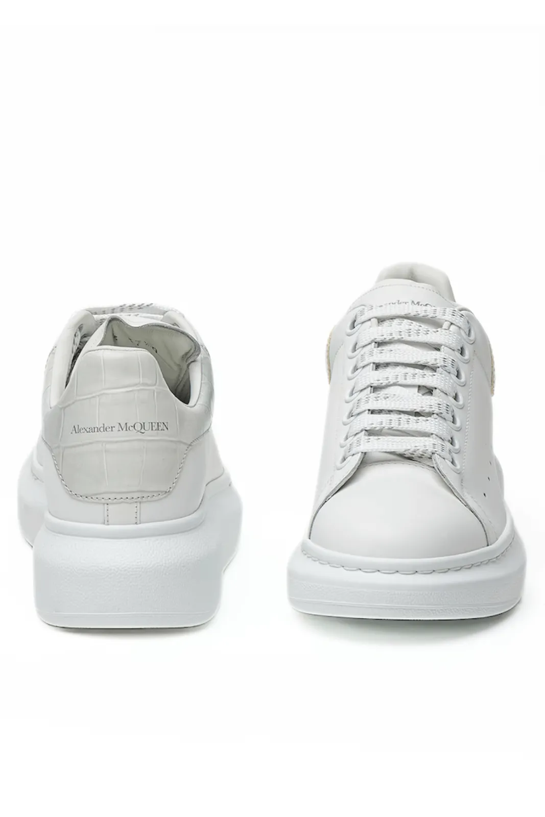 Alexander McQueen Oversized Low-Top Sneakers White Grey