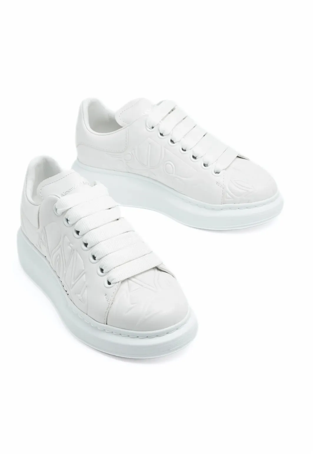 Alexander McQueen Oversized White Leather Woman sneakers Low Tops