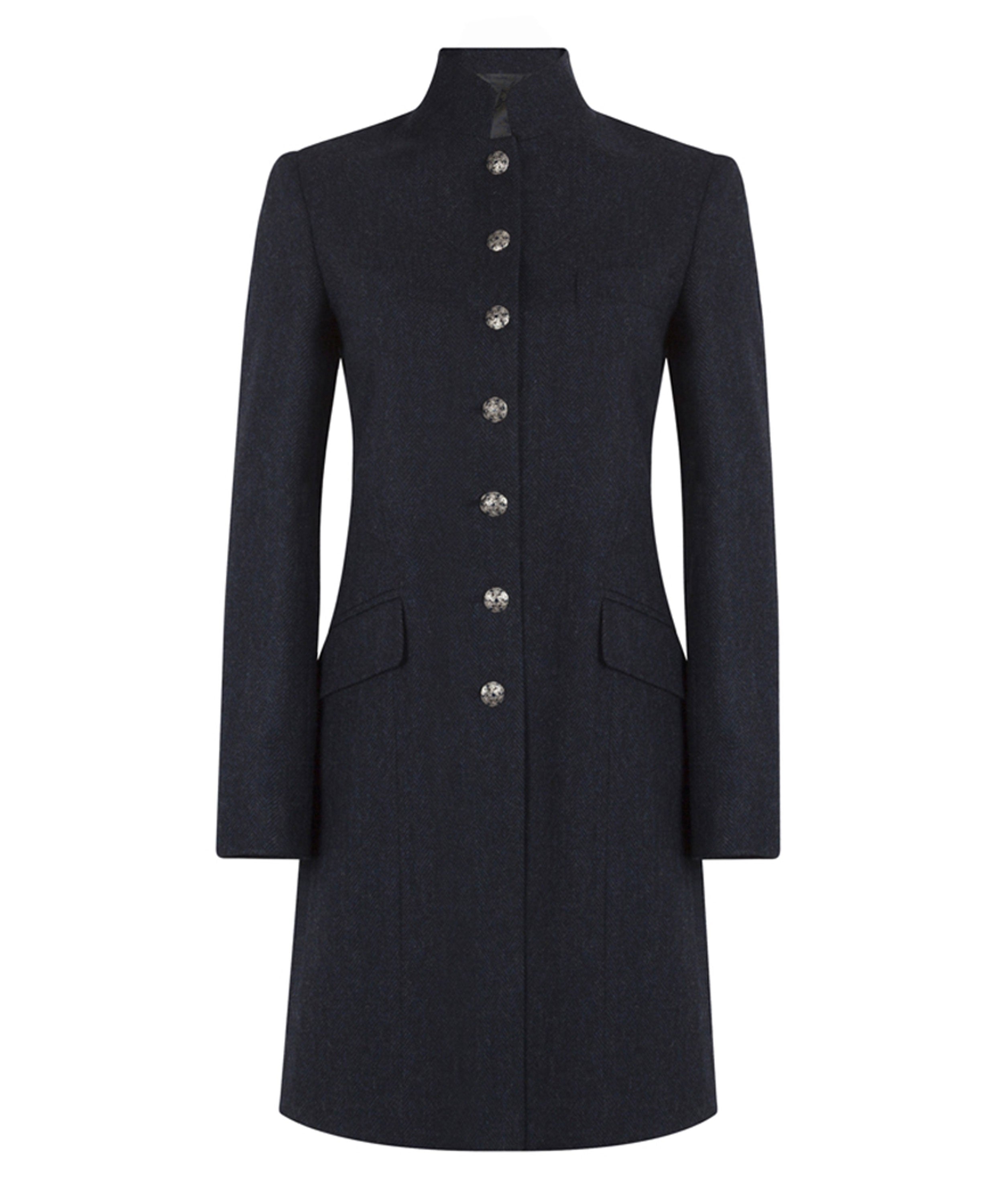 Alexandra Coat                             Navy Herringbone