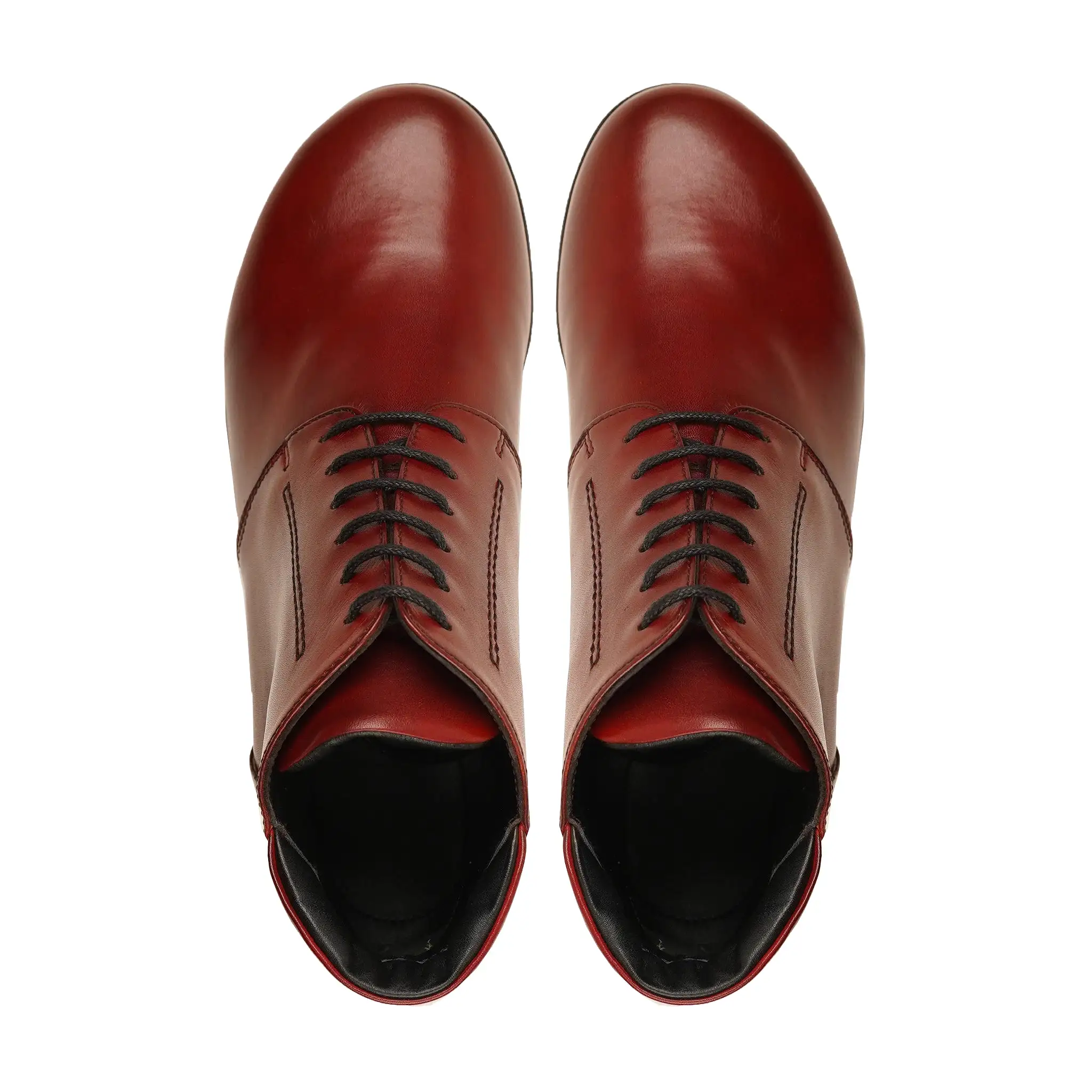 Almeria - Ladies Oxblood Calf Leather Ankle Boot