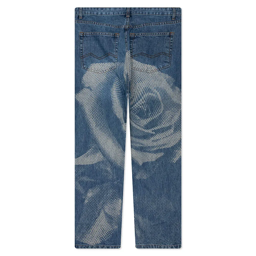 Almost There Allover Print Pants - Blue