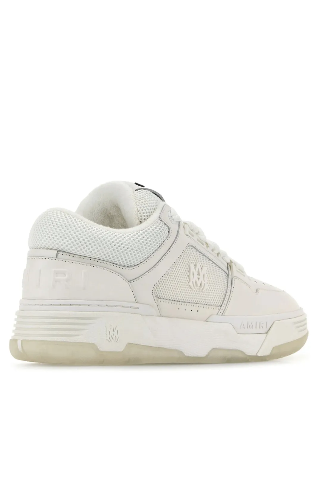 Amiri Alabaster MA-1 leather-trim mesh sneakers Ivoire