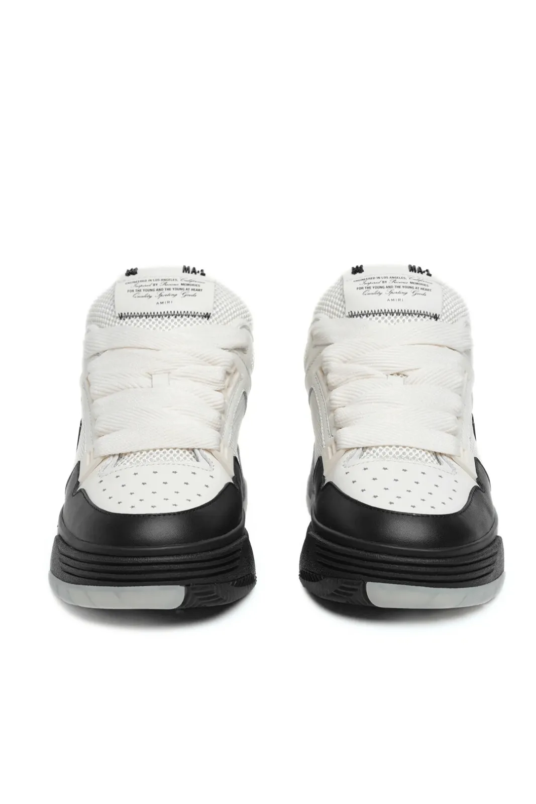 Amiri Men's White Black Ma-1 Logo Patch Sneakers