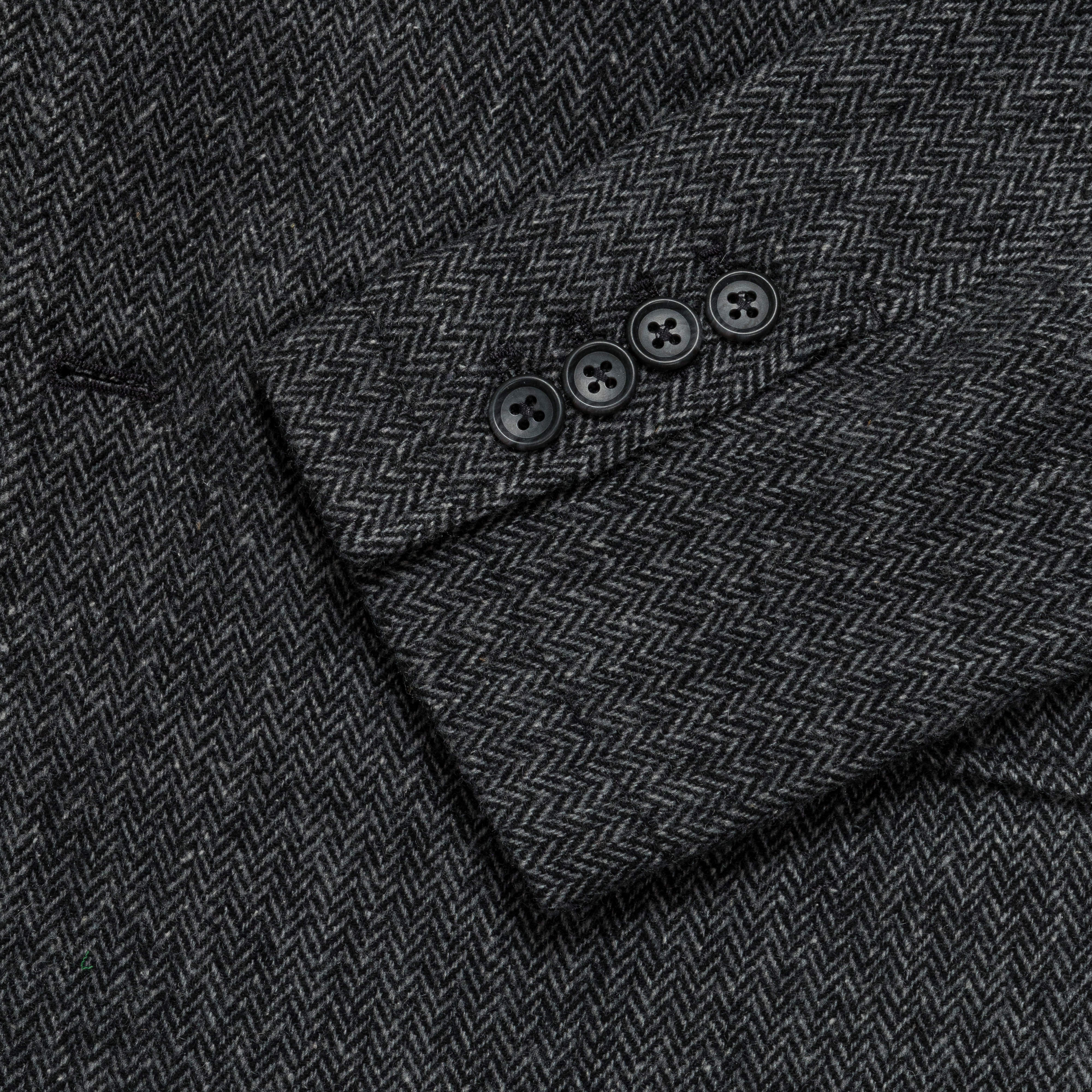 Andover Jacket - Grey Poly Wool Herringbone