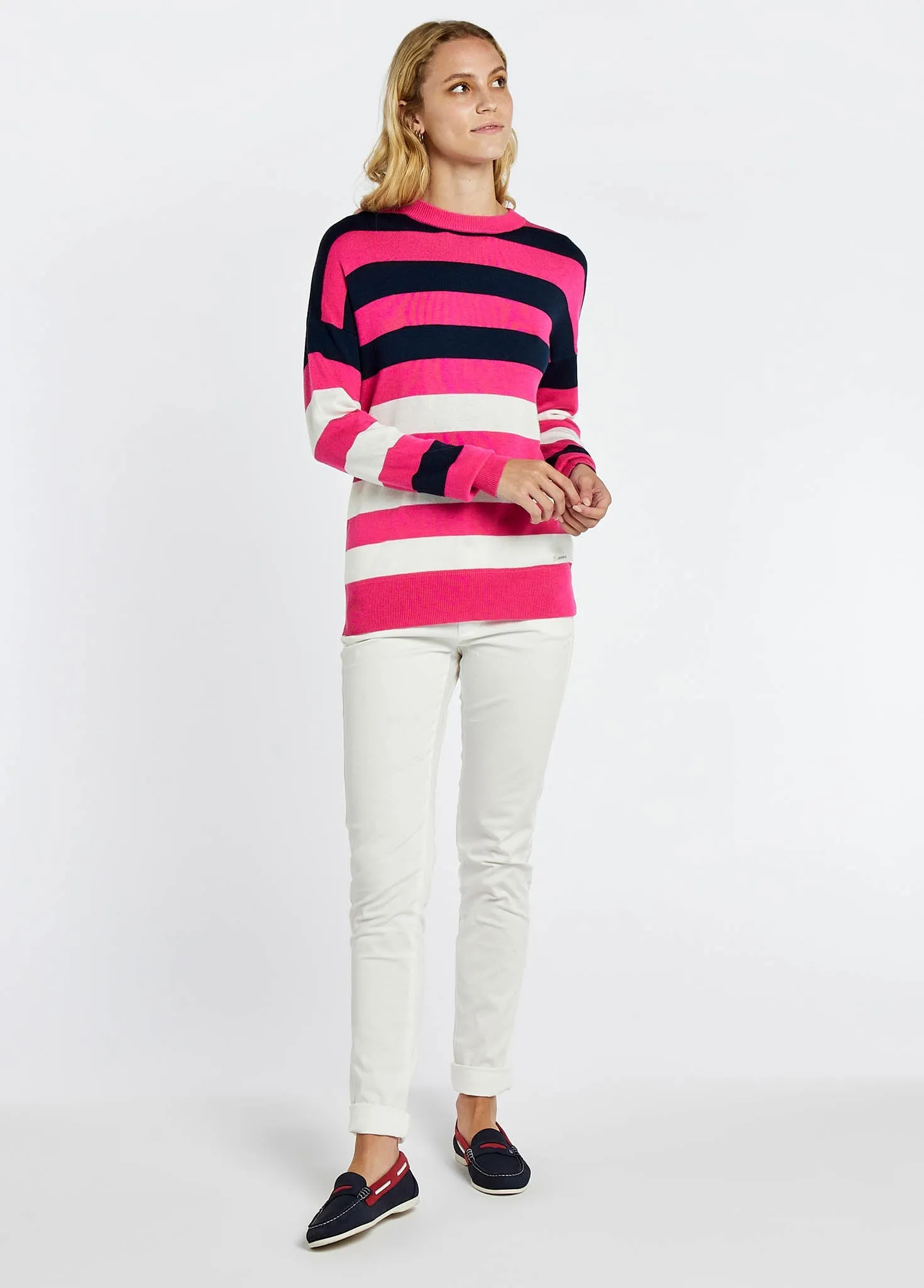 Aranmore Crew Neck sweater - Cerise