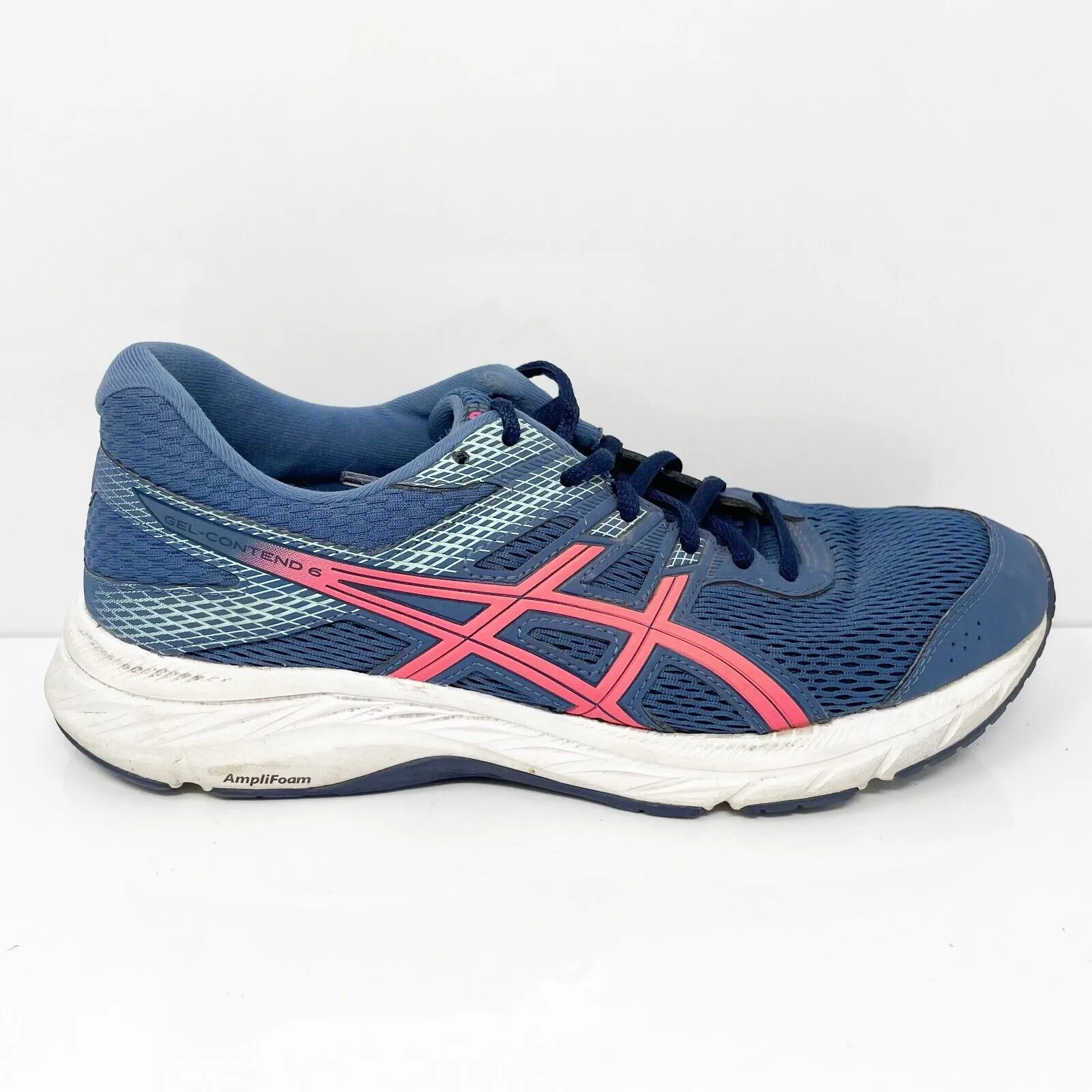 Asics Womens Gel Contend 6 1012A570 Blue Running Shoes Sneakers Size 9