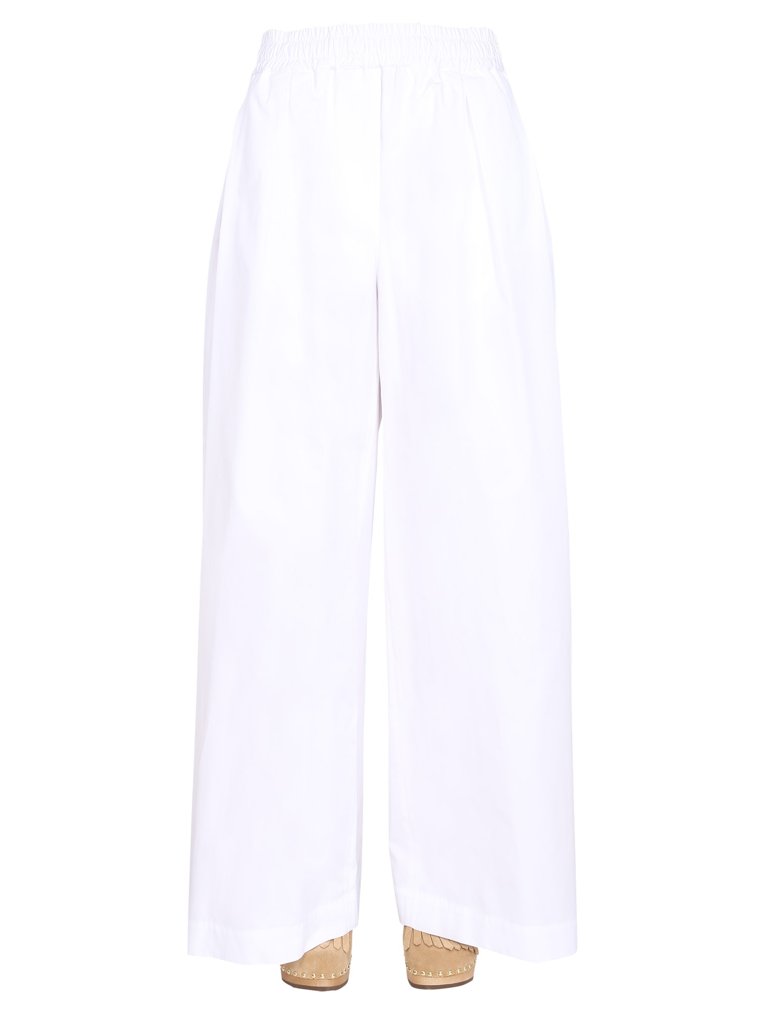 ASPESI    WIDE LEG COTTON POPLIN PANTS