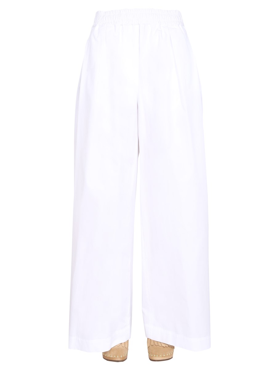 ASPESI    WIDE LEG COTTON POPLIN PANTS