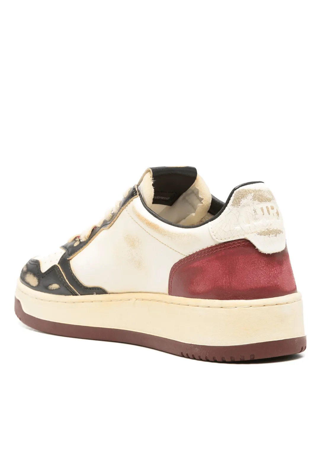 Autry Action leather sneakers red, beige and black