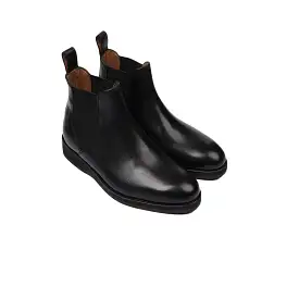 Aveiro - Kid's Black Calf Leather Chelsea Boot (5-12 Years Old)