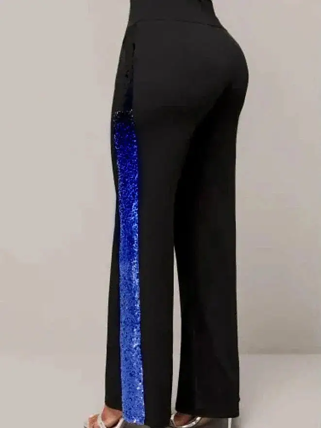 Baggy Black and Blue Women's Pants Trousers