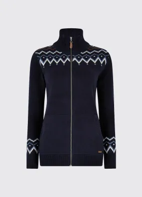 Balbriggan Full Zip Sweater - Navy