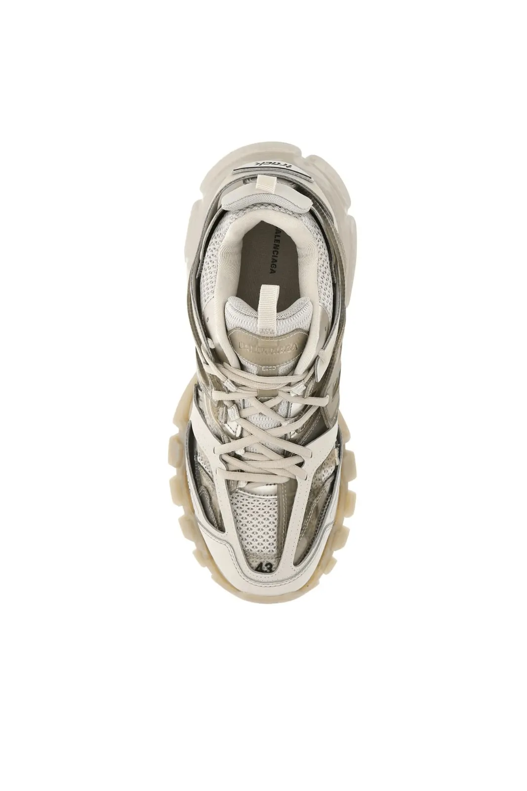 Balenciaga Track Clear Sole Beige Grey Women's Sneakers