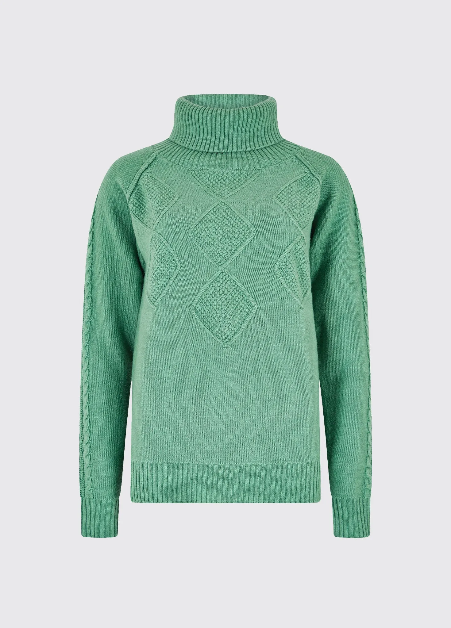 Belleek Chunky Roll Neck Sweater - Crab Apple