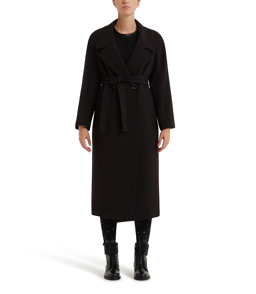 Black belted long coat