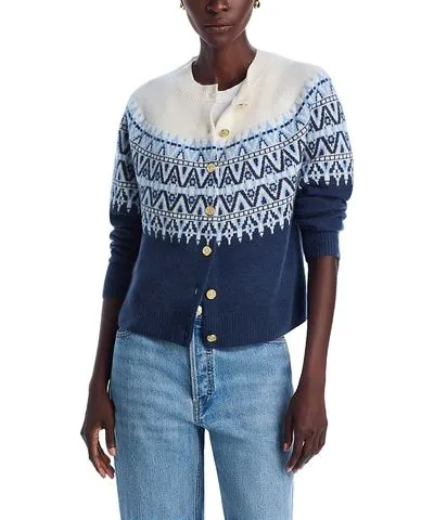 Bloomingdale's Fair Isle Cardigan Sweater