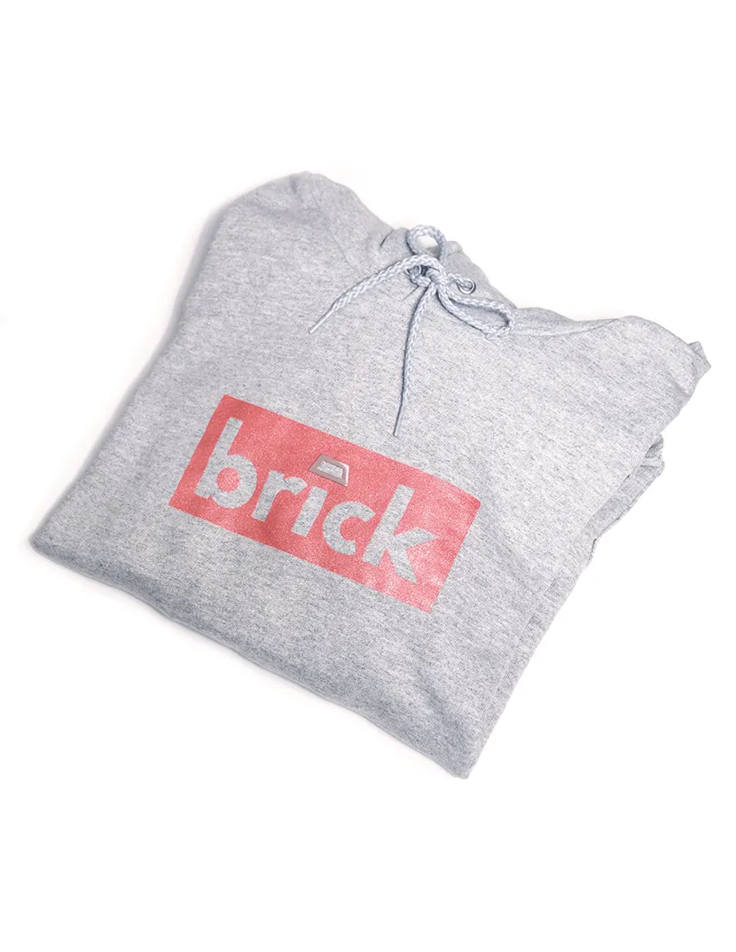 brick 14k gold bonded hoodie - grey / rose gold