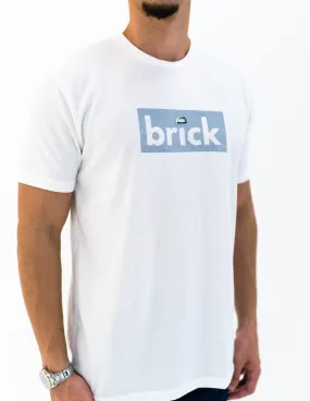 brick 14k gold bonded short sleeve shirt - white / white gold