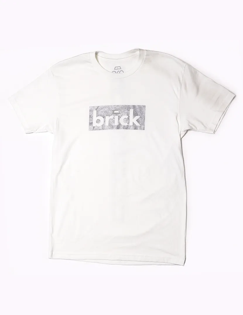 brick 14k gold bonded short sleeve shirt - white / white gold