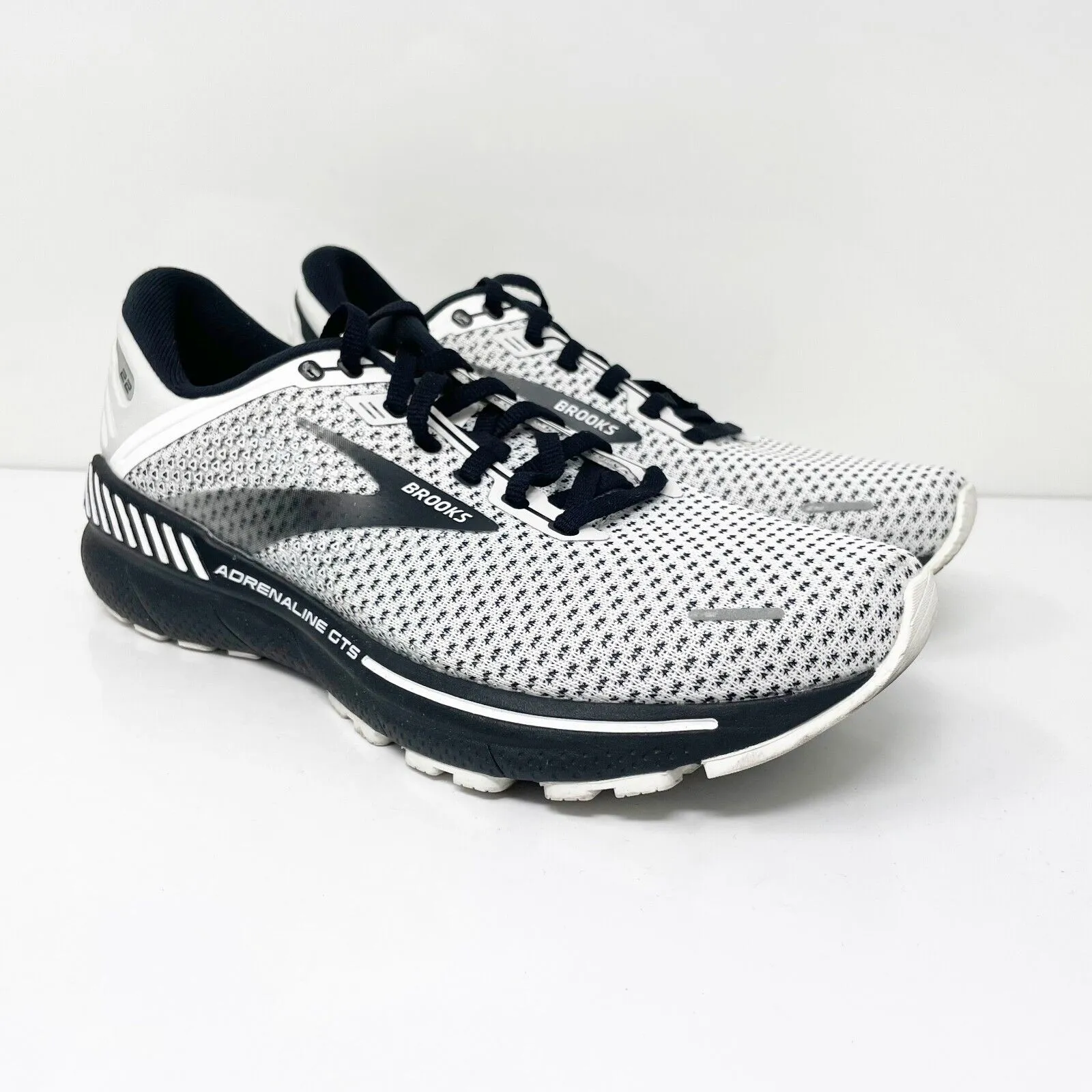 Brooks Womens Adrenaline GTS 22 1203531B135 Gray Running Shoes Sneakers Sz 9.5 B