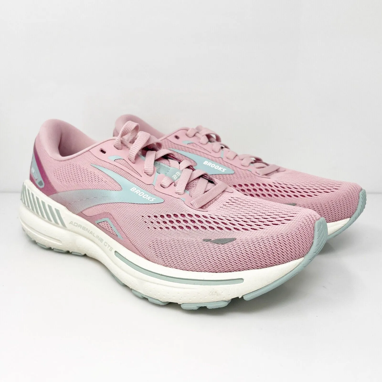 Brooks Womens Adrenaline GTS 23 1203811B667 Pink Running Shoes Sneakers Sz 7.5 B