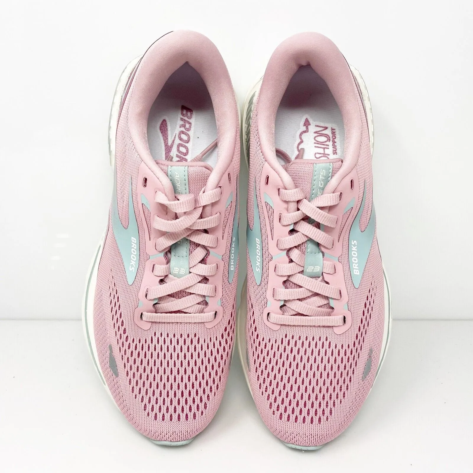 Brooks Womens Adrenaline GTS 23 1203811B667 Pink Running Shoes Sneakers Sz 7.5 B