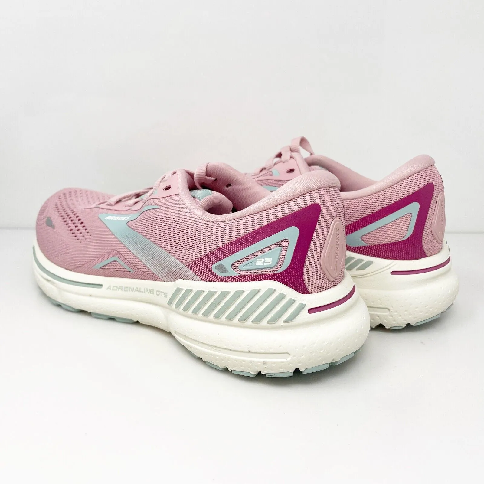 Brooks Womens Adrenaline GTS 23 1203811B667 Pink Running Shoes Sneakers Sz 7.5 B