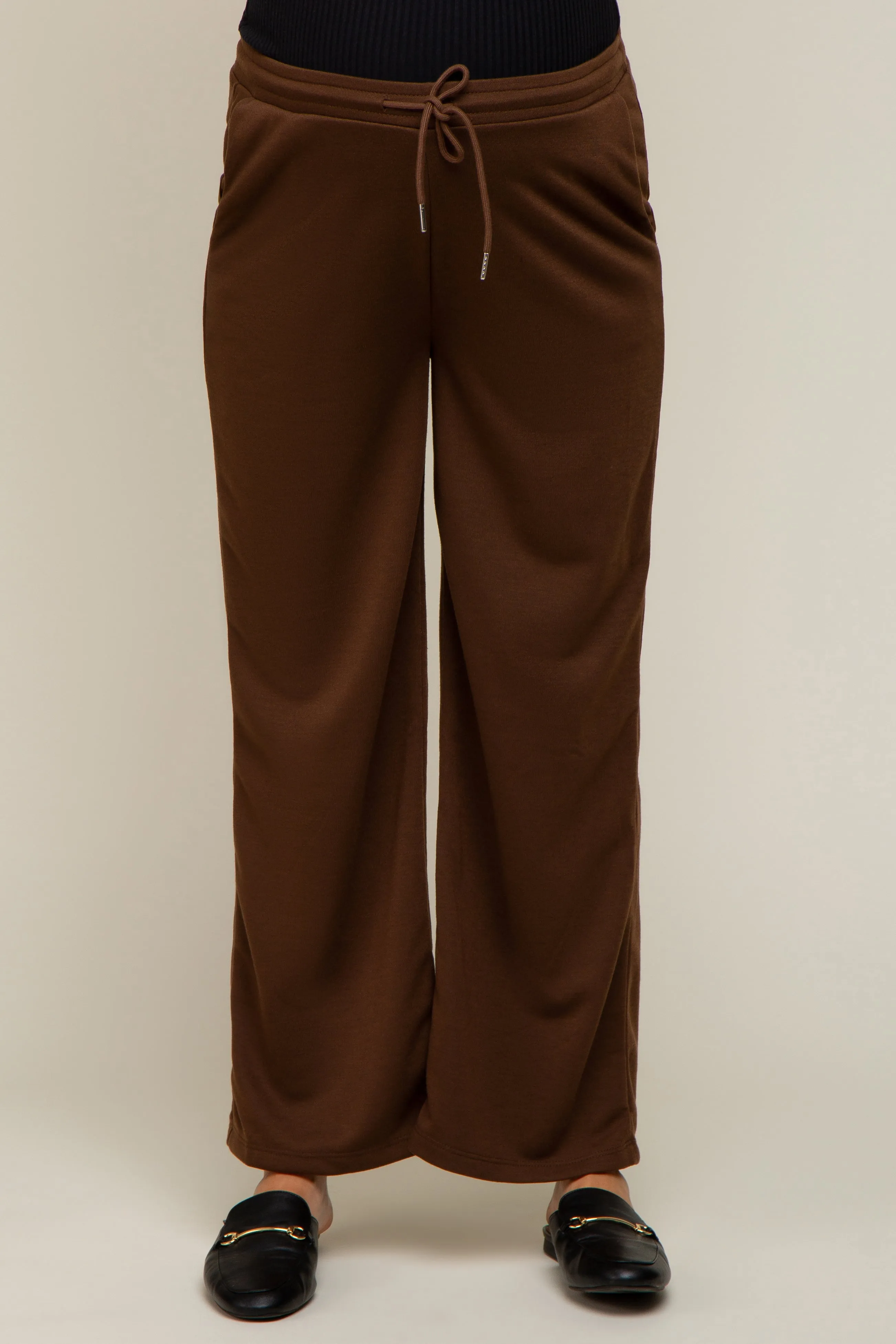 Brown Wide Leg Maternity Lounge Pants