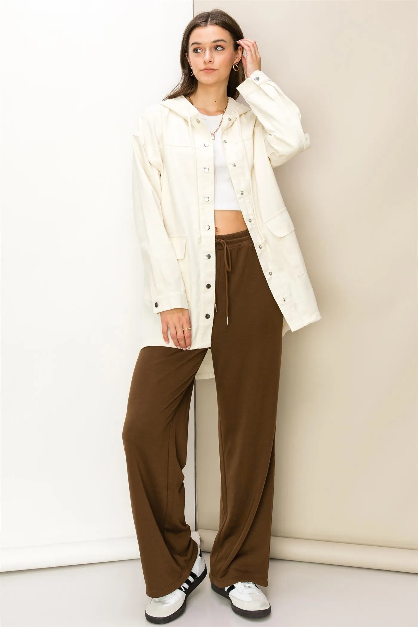 Brown Wide Leg Maternity Lounge Pants