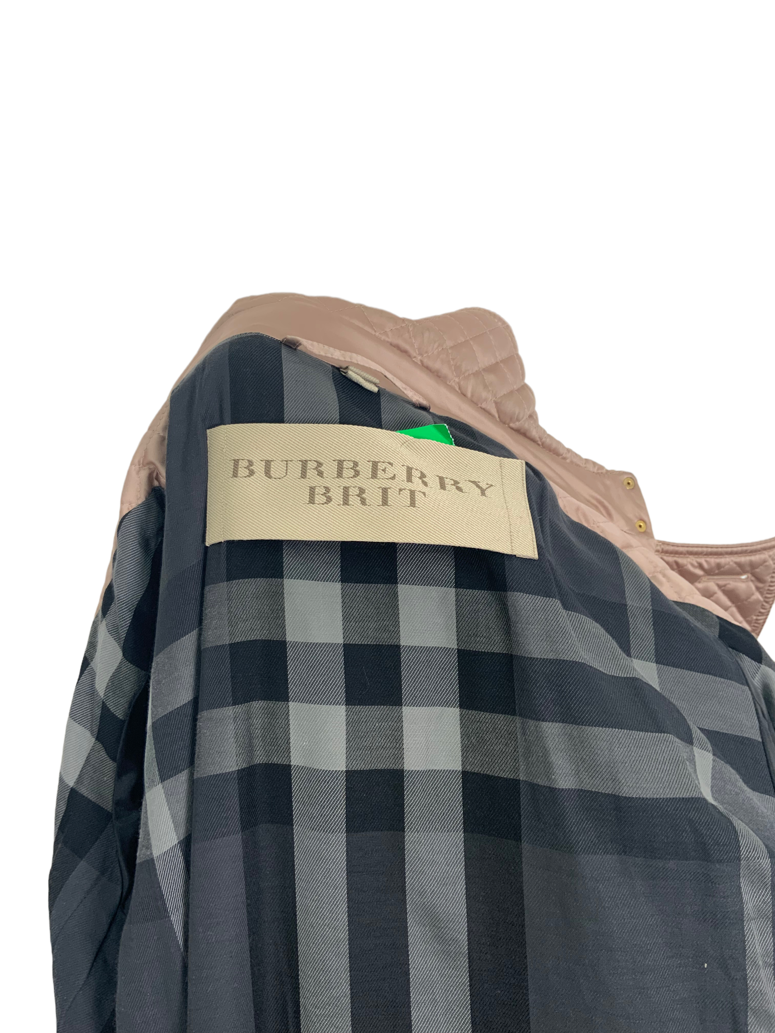 Burberry Brit Quilted Belted Jacket Size S