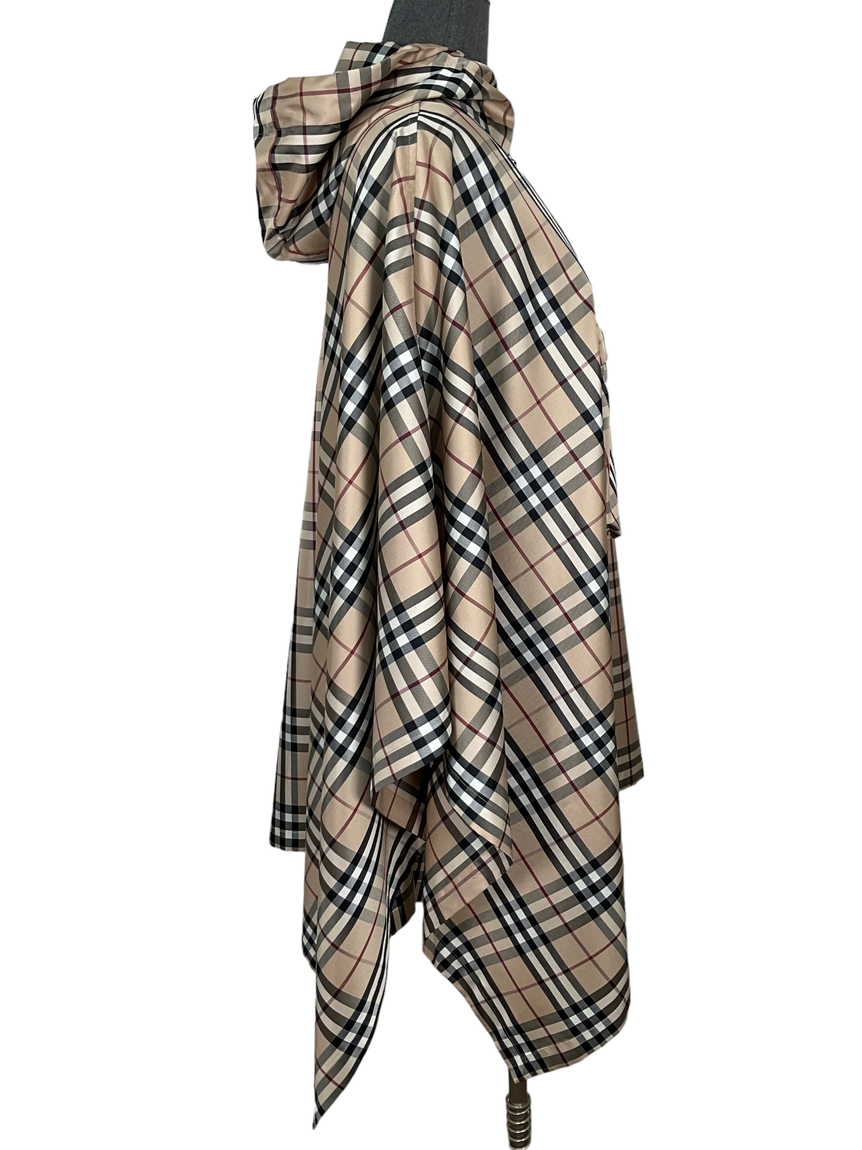 Burberry Check Hooded Poncho