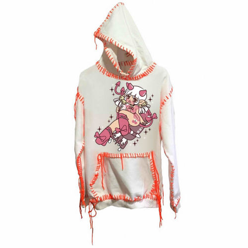 CASPER DISTRESSED GRAPHIC HOODIE