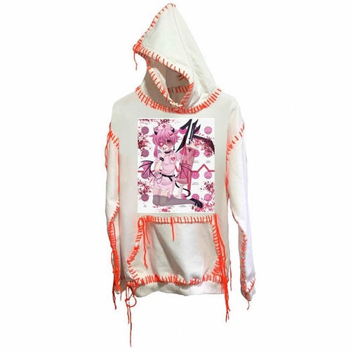 CASPER DISTRESSED GRAPHIC HOODIE