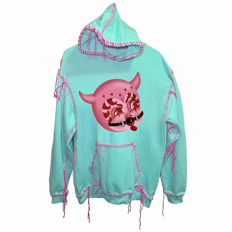 CASPER DISTRESSED GRAPHIC HOODIE