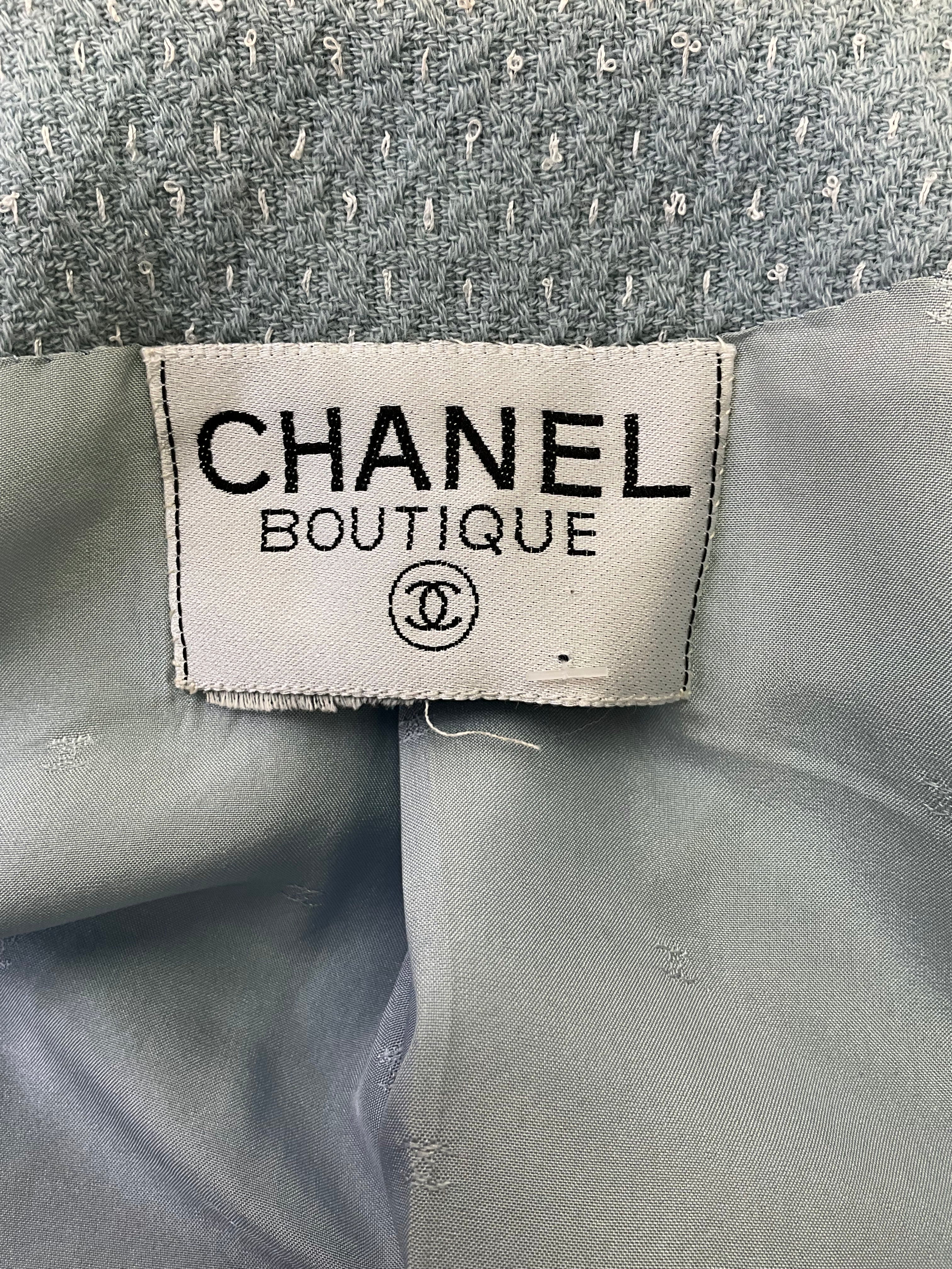 Chanel Baby Blue Jacket Size S