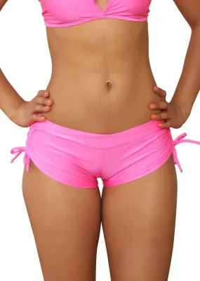 Cheeky Neon Pink Tie Side Shorts